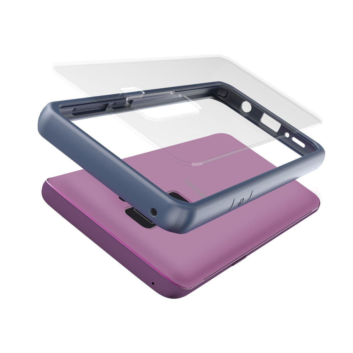 Husa Samsung Galaxy S9 Plus shockproof acrylic Albastru - vivimall.ro