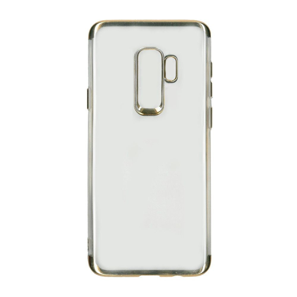 Husa Samsung Galaxy S9 Transparent cu Margini Aurii - vivimall.ro