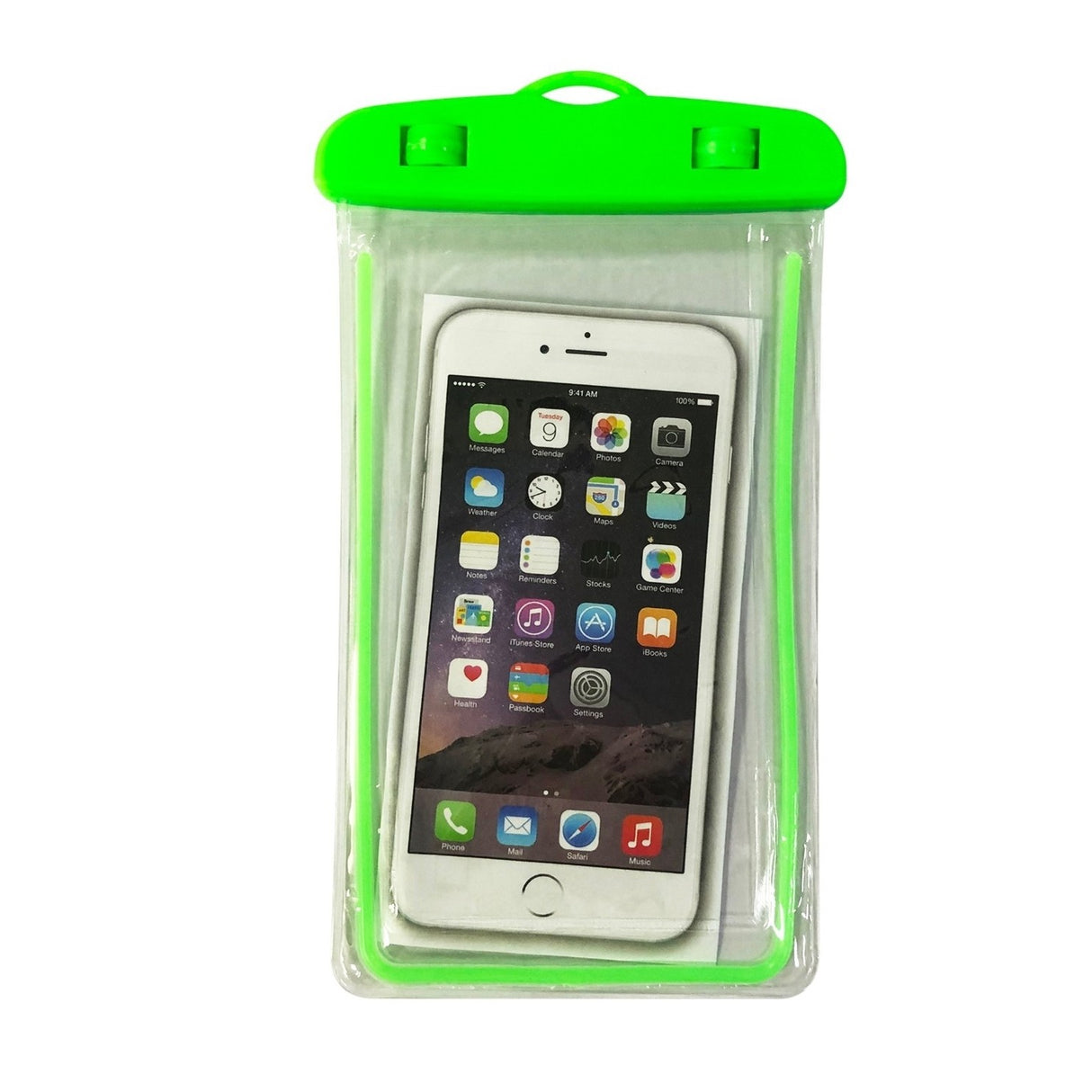 Husa subacvatica Zip Waterproof Flippy, Snowproof, Universala, Impermeabila, cu Snur, pentru telefon sau documente, Verde deschis - vivimall.ro