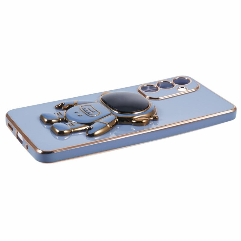 Husa Telefon 2in1, Vivimall, Compatibila Samsung Galaxy S24, Carcasa TPU cu Suport Inclus Tip Astronaut, Protectie Camere, Albastru - vivimall.ro