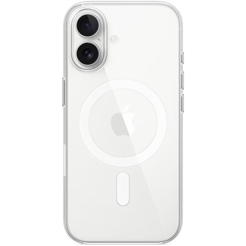 Husă iPhone 17 transparentă MagSafe din silicon și TPU, vedere frontală, model Vivimall
