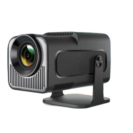 Videoproiector portabil HY320 Mini negru, vedere frontală, Ultra HD 1920x1080, Android 13