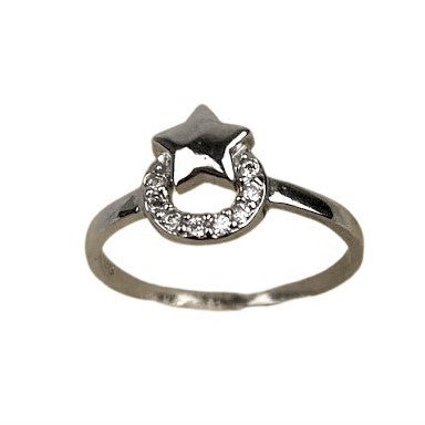 Inel Argint 925 Cerc cu Zirconiu si Stea, Marimea 51 - vivimall.ro