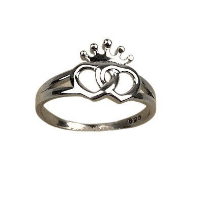 Inel Argint 925, Coroana cu Inimi M 56 - vivimall.ro