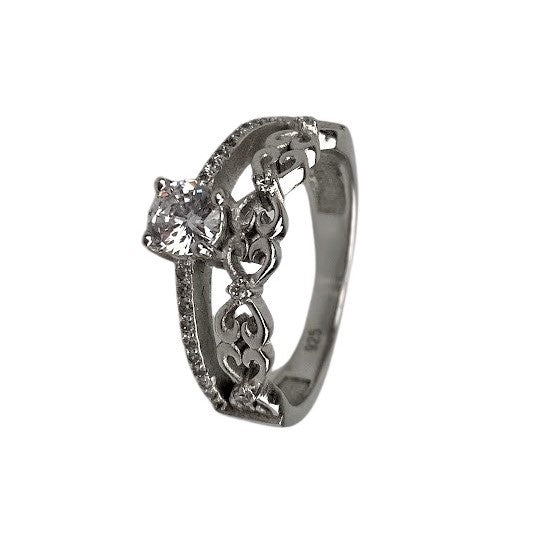 Inel Argint 925 de logodna, Model Grecesc, Marimea 56 - vivimall.ro