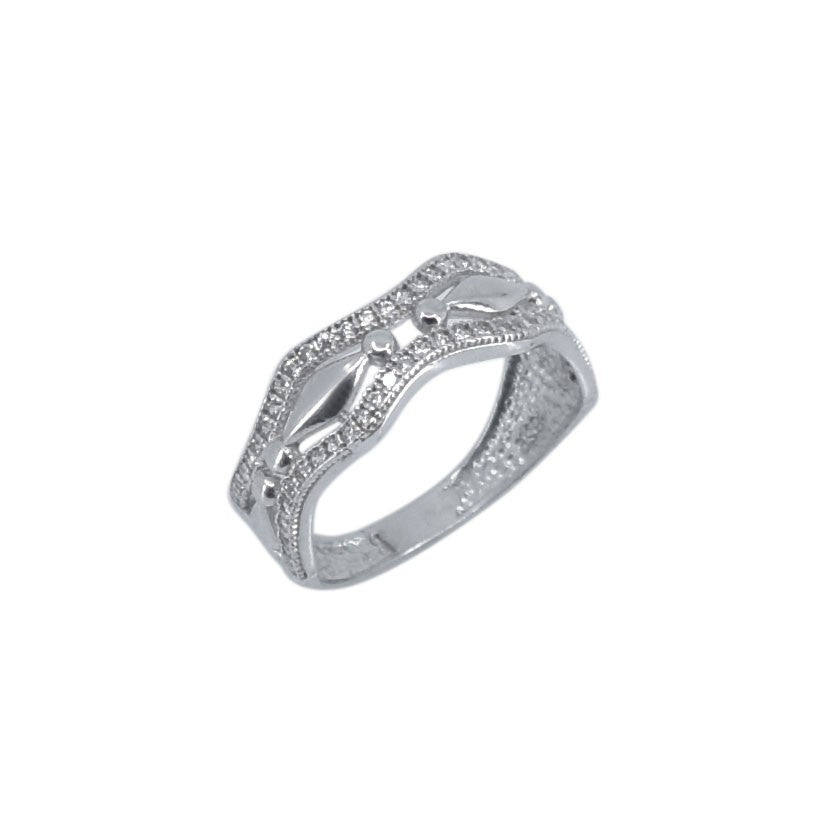 Inel tip verigheta cu zirconii, Argint 925, marimea 54 - vivimall.ro