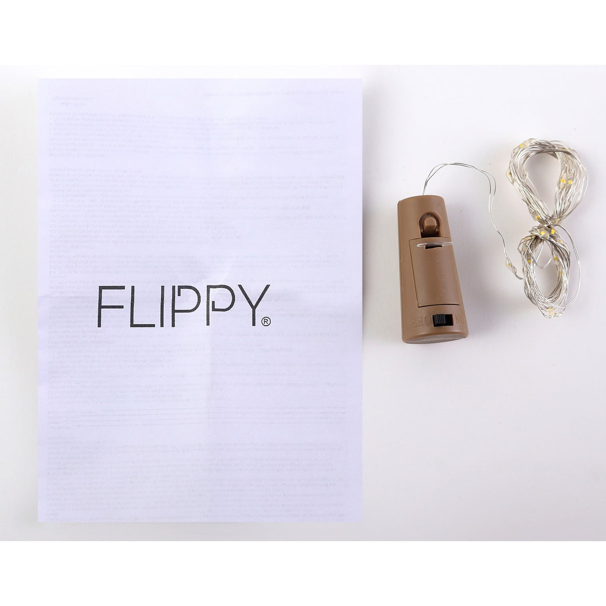 Instalatie Craciun, 1 metru, 10 LED-uri, alb cald,cu baterii,fir cupru, liniar, interior/exterior, Flippy - vivimall.ro