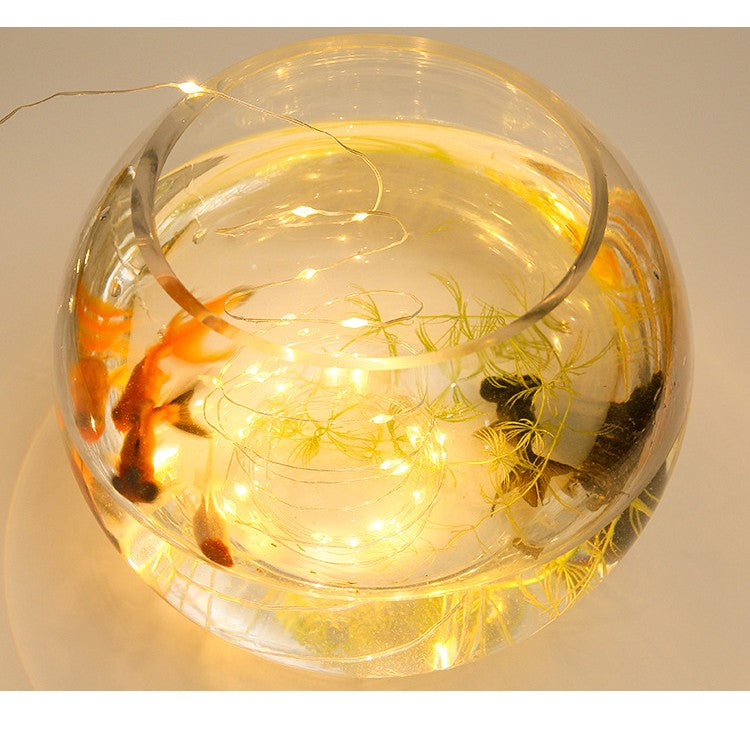 Instalatie de Craciun, Vivimall, Decoratiune de Craciun, 100 Beculete LED, cu Baterii si Telecomanda, cu 8 Functii, Lungime 10 m, Alb cald - vivimall.ro