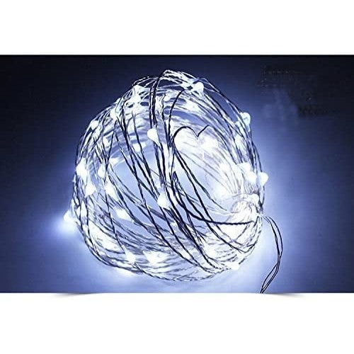 Instalatie Craciun, 20 m, 200 Led-uri, Liniara, Alb Rece, 8 jocuri de lumini, Transformator, Interconectabila, Prelungitor 3 m inclus, Fir Cupru, Vivimall - vivimall.ro