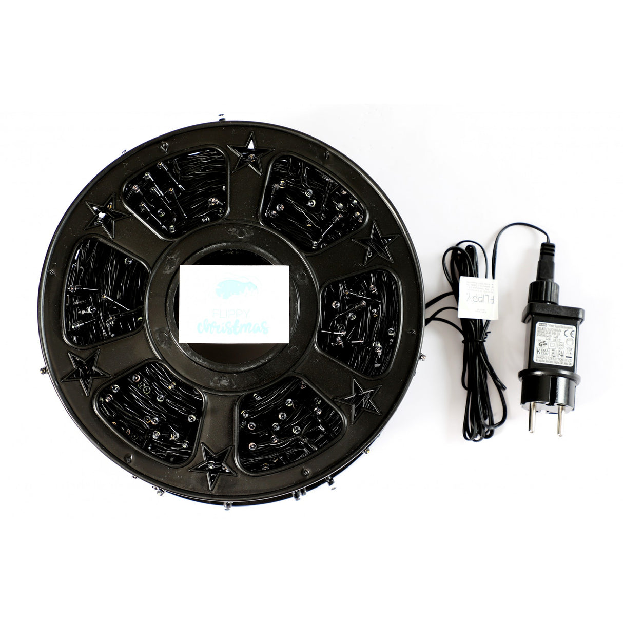 Instalatie Craciun liniara cu transformator, 100m, multicolor, 1000 LED-uri, fir negru, 8 jocuri de lumini, Vivimall - vivimall.ro