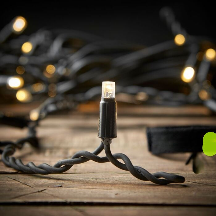 Instalatie Craciun Profesionala de Exterior IP65, 50 m, 1200 Led-uri Mari ,Franjuri, Alb cald, Flash, Alimentator de 1.5m, Interconectabila, Prelungitor 6.5 m inclus, Fir Negru Cauciucat, 220v, Vivimall - vivimall.ro