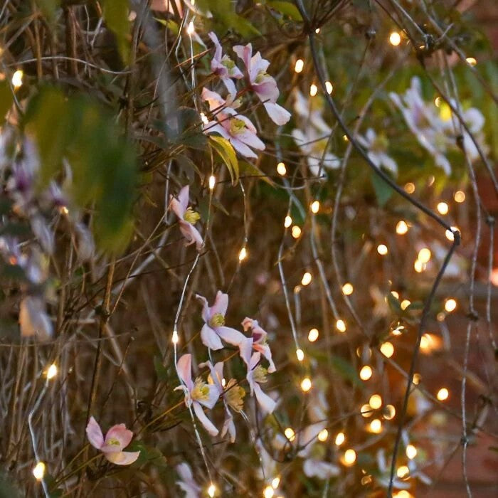 Instalatie Craciun Tip Turturi, IP44, 25 m, 715 Led-uri, Alb cald, 8 jocuri de lumini, 31 V, Telecomanda inclusa, Interconectabila, Prelungitor 5 m inclus, Fir Cupru, Vivimall, Interior/Exterior - vivimall.ro