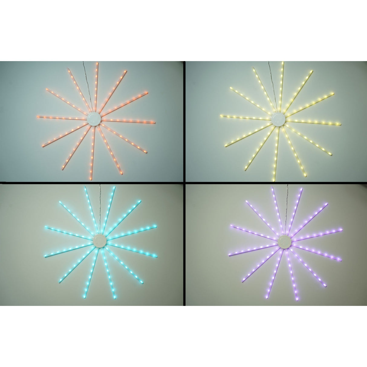 Instalatie de Craciun,96 LED-uri,joc de lumini,multicolor RGB,moara de vant,cu transformator,fir cupru,interior/exterior,Vivimall - vivimall.ro