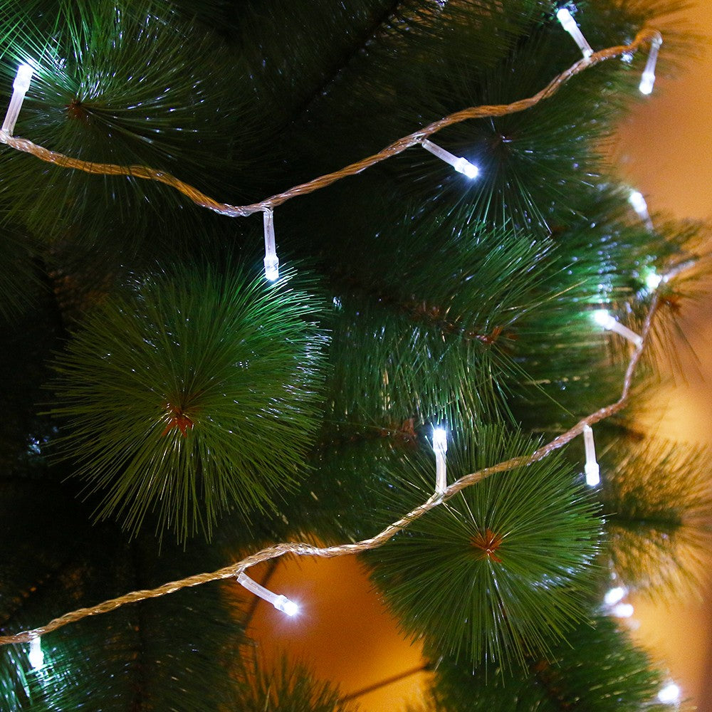 Instalatie de Craciun, Flippy®, Tip Liniara, 9 m, 100 LED-uri, Interconectabila, Alb Rece - vivimall.ro