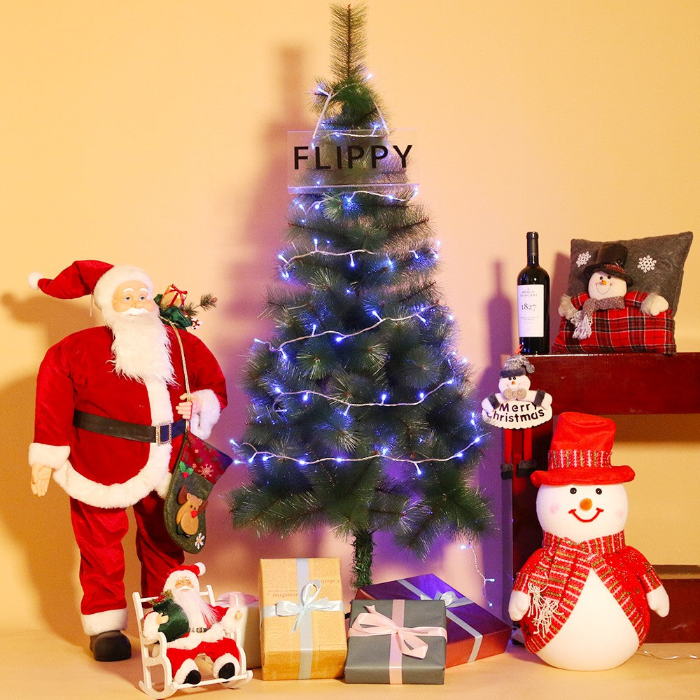 Instalatie de Craciun, Flippy®, Tip Liniara, 9 m, 100 LED-uri, Interconectabila, Albastru - vivimall.ro