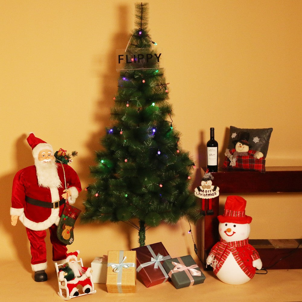 Instalatie de Craciun, Flippy®, Tip Liniara, 9 m, 40 LED-uri, Model Cristal, Interconectabila, Multicolor - vivimall.ro