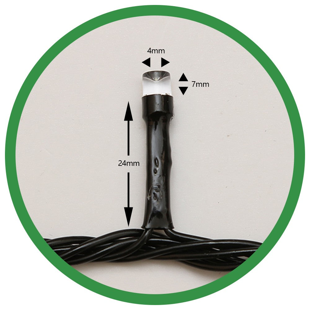 Instalatie de Craciun Flippy® Tip Liniara, Fir Negru, 17 m, 200 LED-uri, Interconectabila, Alb Rece - vivimall.ro