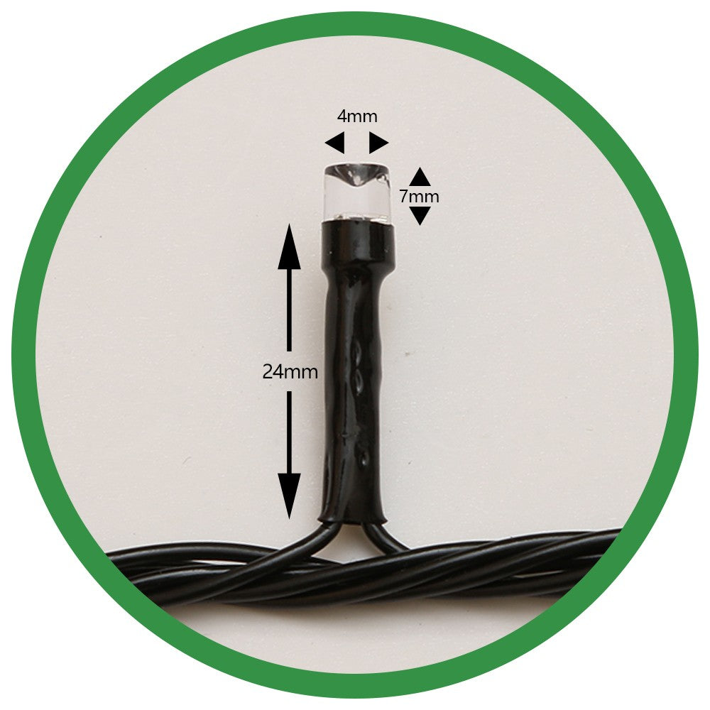 Instalatie de Craciun Flippy® Tip Liniara,Fir Negru, 17 m, 200 LED-uri ,Interconectabila, Albastru - vivimall.ro