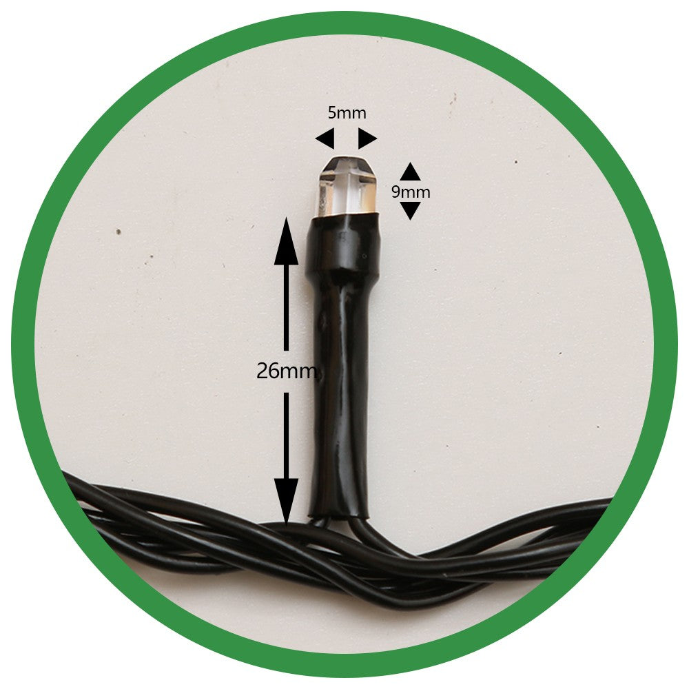 Instalatie de Craciun Flippy® Tip Liniara, Fir Negru, 9 m, 100 LED-uri Hexagonale, Interconectabila, Alb Cald - vivimall.ro