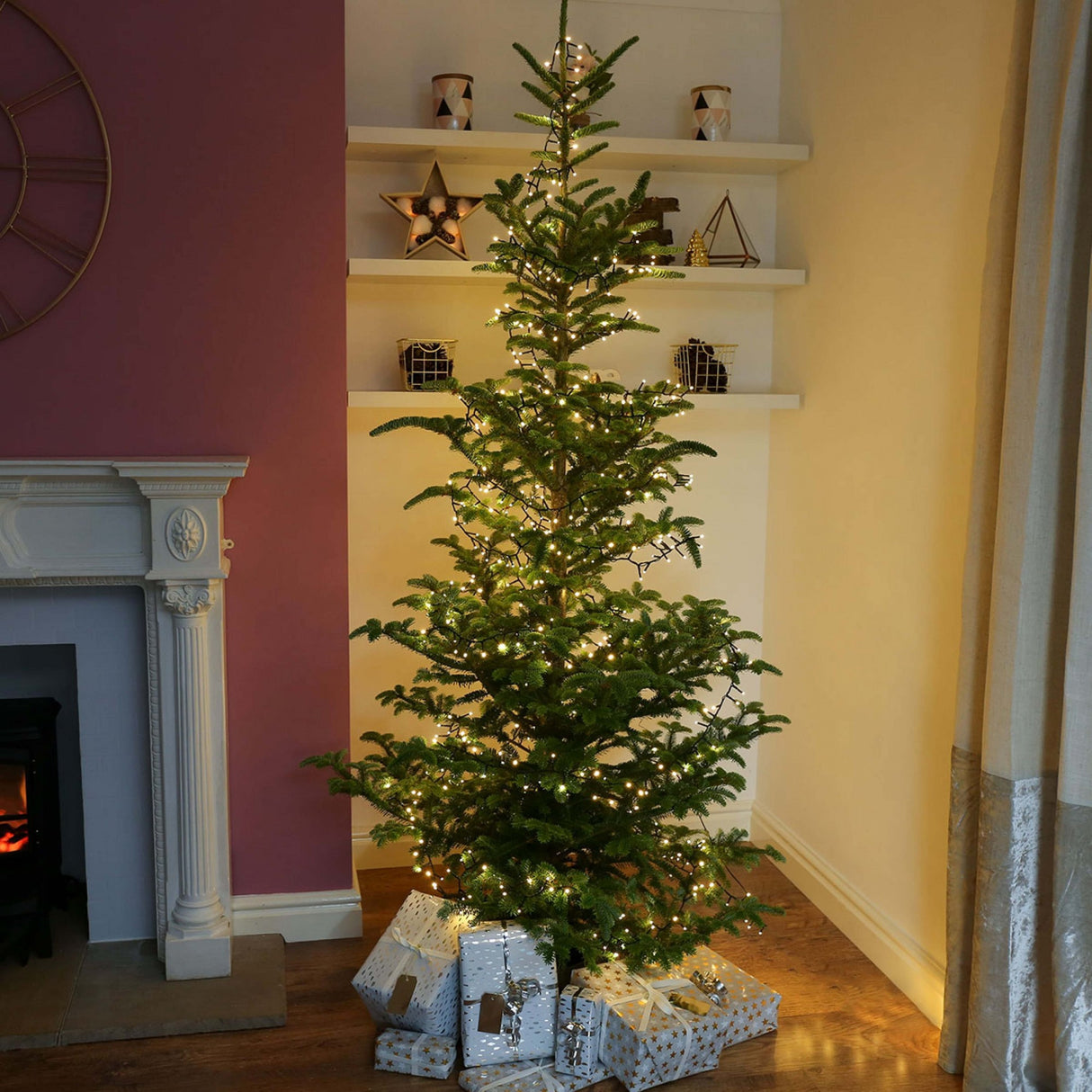 Instalatie de Craciun, Premium Flippy®, Tip Liniara / Sirag, 50 m, 500 LED-uri Mari, Alb Cald - vivimall.ro