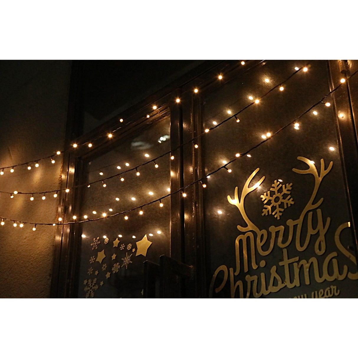 Instalatie de Craciun, Premium Flippy®, Tip Liniara / Sirag, 50 m, 500 LED-uri Mari, Alb Cald - vivimall.ro