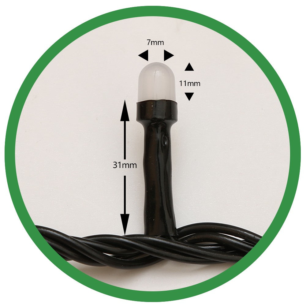 Instalatie de Craciun, Premium Flippy®, Tip Liniara / Sirag, 50 m, 500 LED-uri Mari, Alb Rece - vivimall.ro