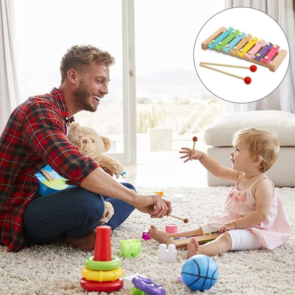 Pasztellszínű többszínű fa xilofon | PlayMusic 2