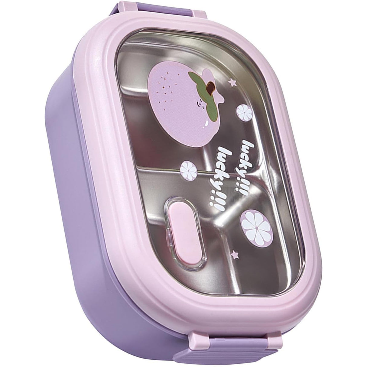 Cutie pentru Pranz sau Gustari, Vivimall, cu Doua Compartimente, pentru Copii si Adulti, Etansare, PP, Perfect pentru Scoala si Birou, 1000 mL, 22.5x14.5x8 cm, Mov - vivimall.ro