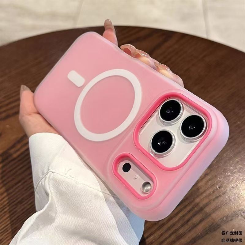 Husa Jelly Magnetic 2in1, Flippy, pentru iPhone 17 Pro, Magsafe, Roz