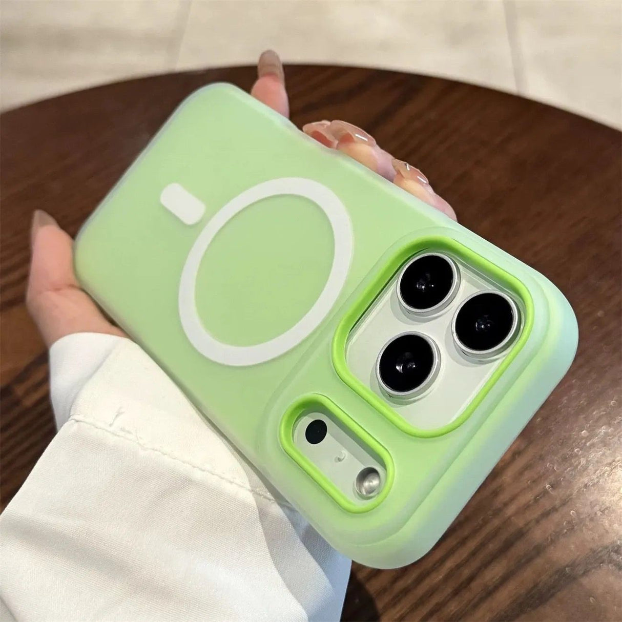 Husa Jelly Magnetic 2in1, Flippy, pentru iPhone 17 Pro Max, Magsafe, Verde