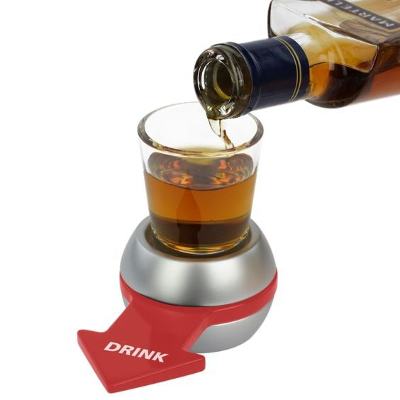 Joc de baut Drink Spin Vivimall, 10.3 x 11.5 cm, Pahar de Shot din Sticla, gri - vivimall.ro