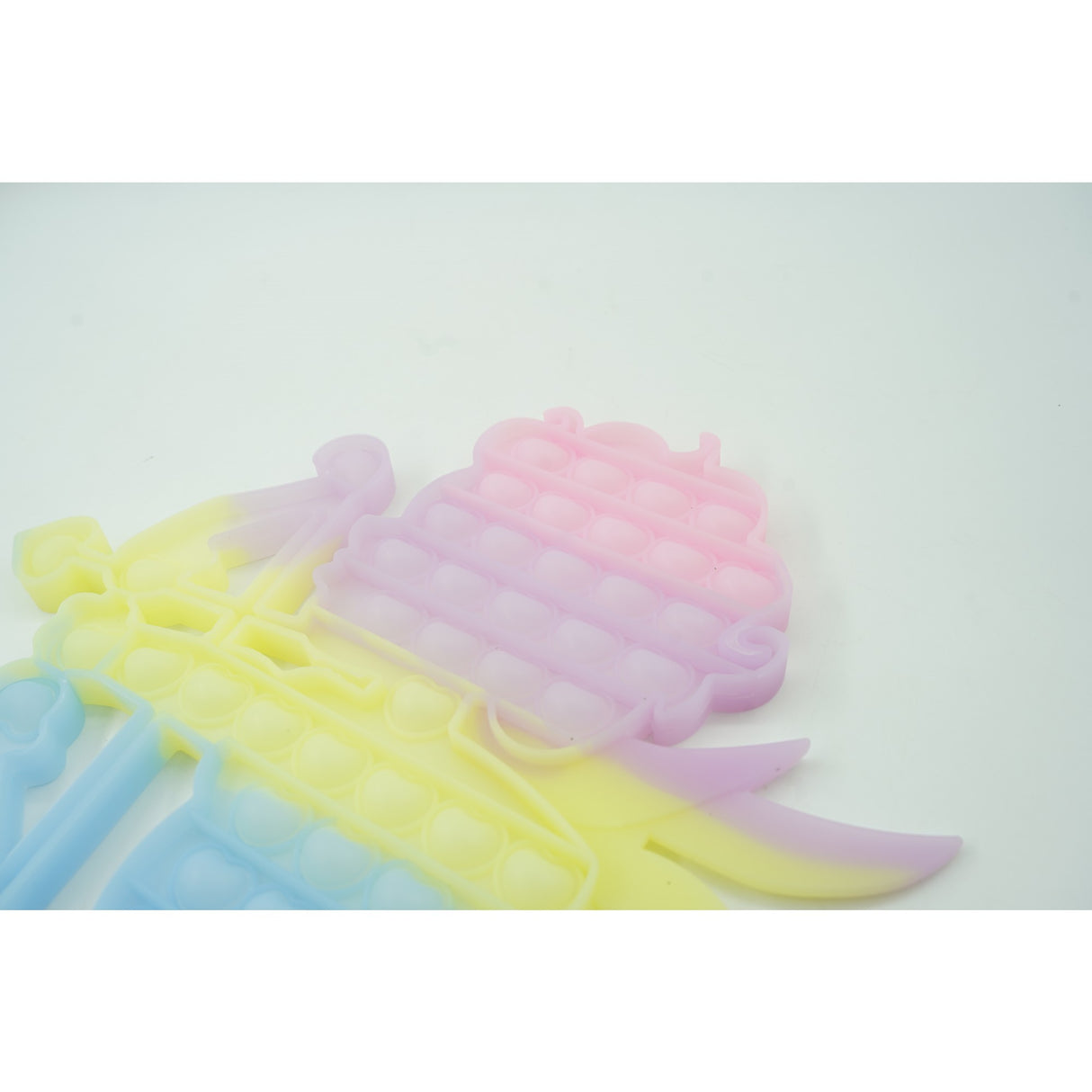 Jucarie antistres din silicon Vivimall, Pop it Now and Flip It , 40x45 cm, Cupidon, Fosforescent, Multicolor - vivimall.ro