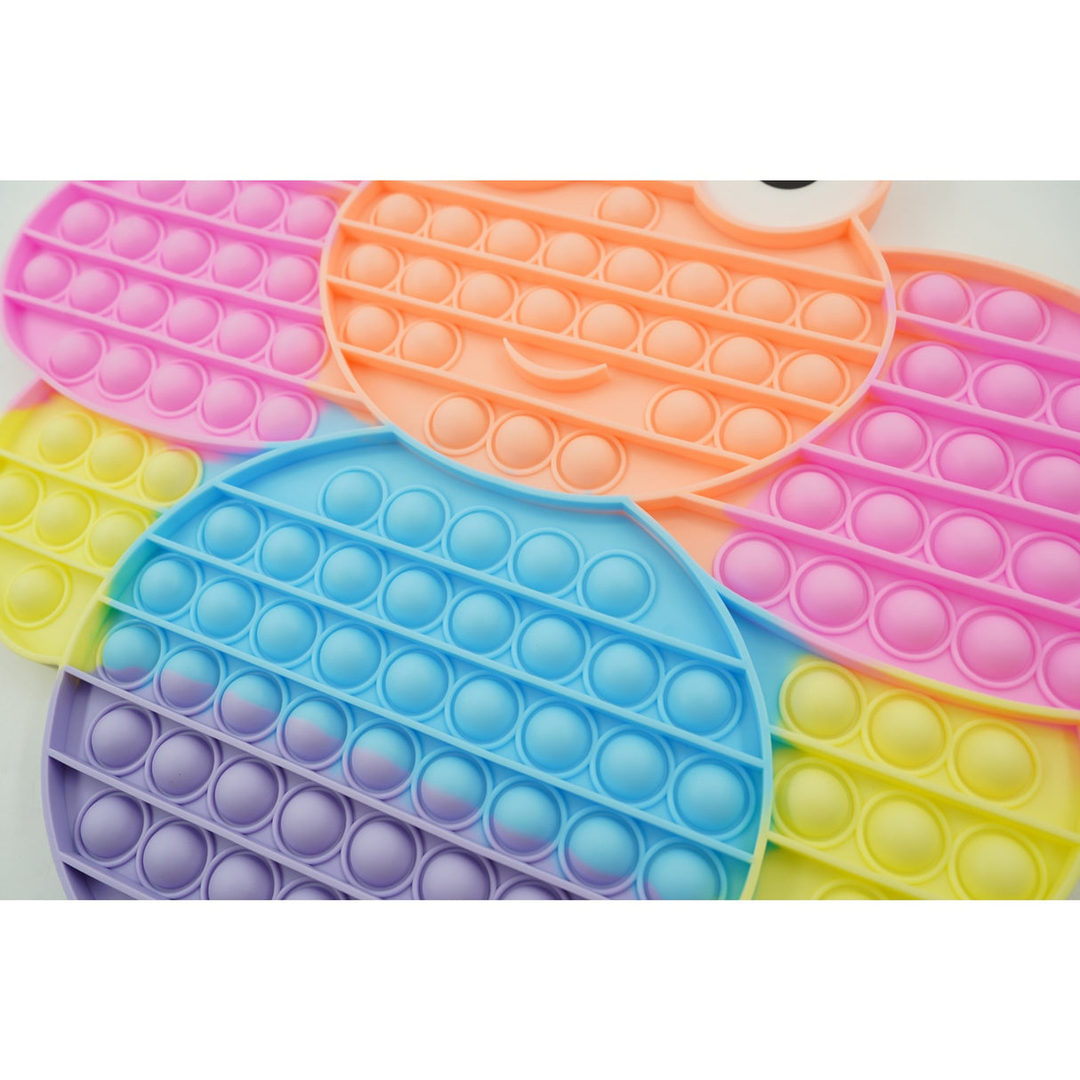 Jucarie antistres din silicon, Vivimall, Pop It Now and Flip It, Albinuta, Multicolor - vivimall.ro