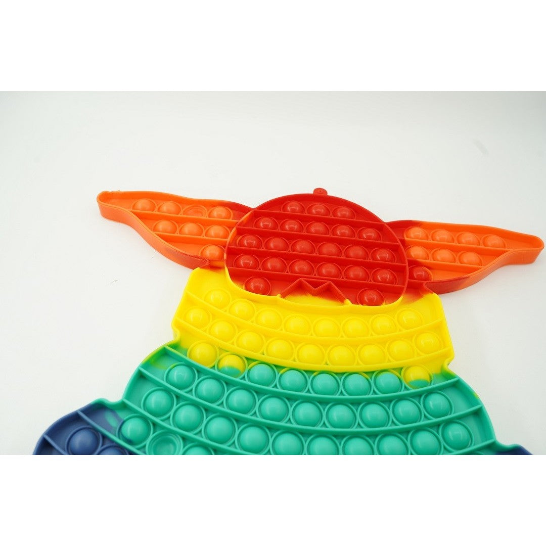 Jucarie antistres din silicon Vivimall®, Pop it Now and Flip It, Baby Yoda, urias, Multicolor - vivimall.ro