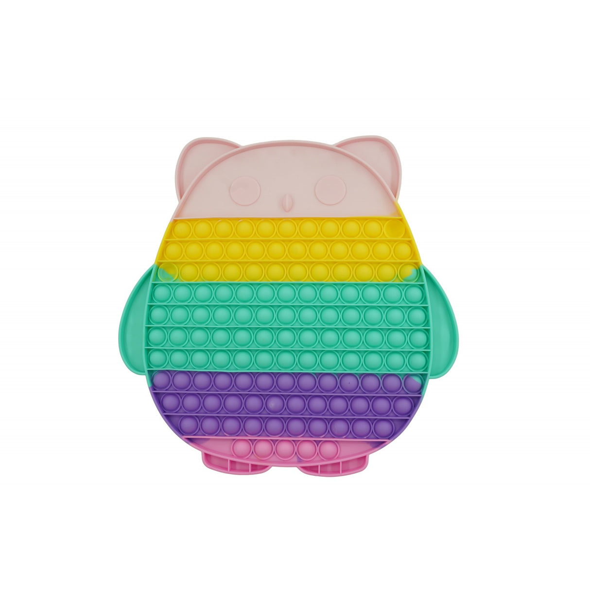 Jucarie antistres din silicon Vivimall, Pop it Now and Flip It ,Bufnita ,Multicolor - vivimall.ro