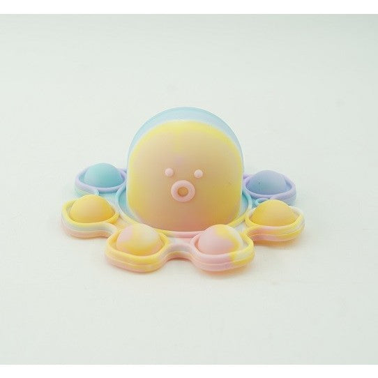 Jucarie antistres din silicon, Vivimall®, Pop It Now and Flip It, Caracatita reversibila, Multicolor/ Roz - vivimall.ro