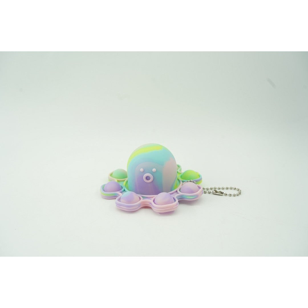 Jucarie antistres din silicon, Vivimall®, Pop It Now and Flip It, Caracatita reversibila, Multicolor/Verde - vivimall.ro