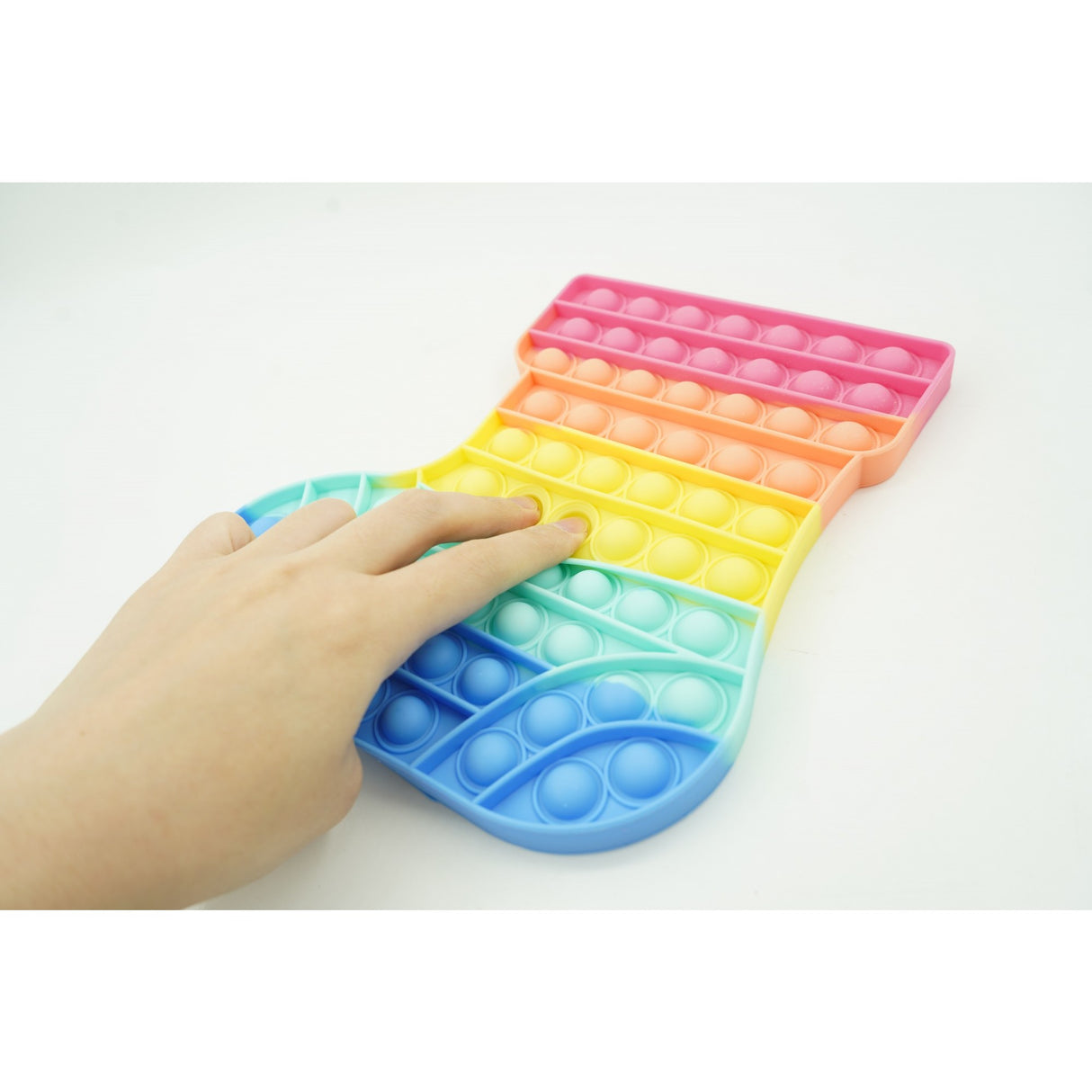 Jucarie antistres din silicon, Vivimall, Pop It Now and Flip It, Ciorap Craciun, Multicolor - vivimall.ro