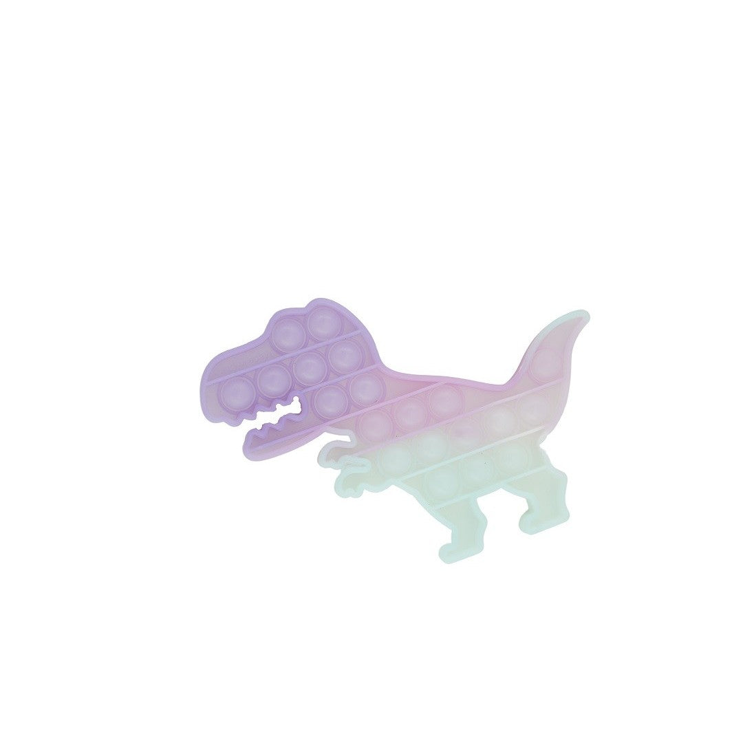 Jucarie antistres din silicon, Vivimall®, Pop it Now and Flip It, Dinozaur, Transparent - vivimall.ro
