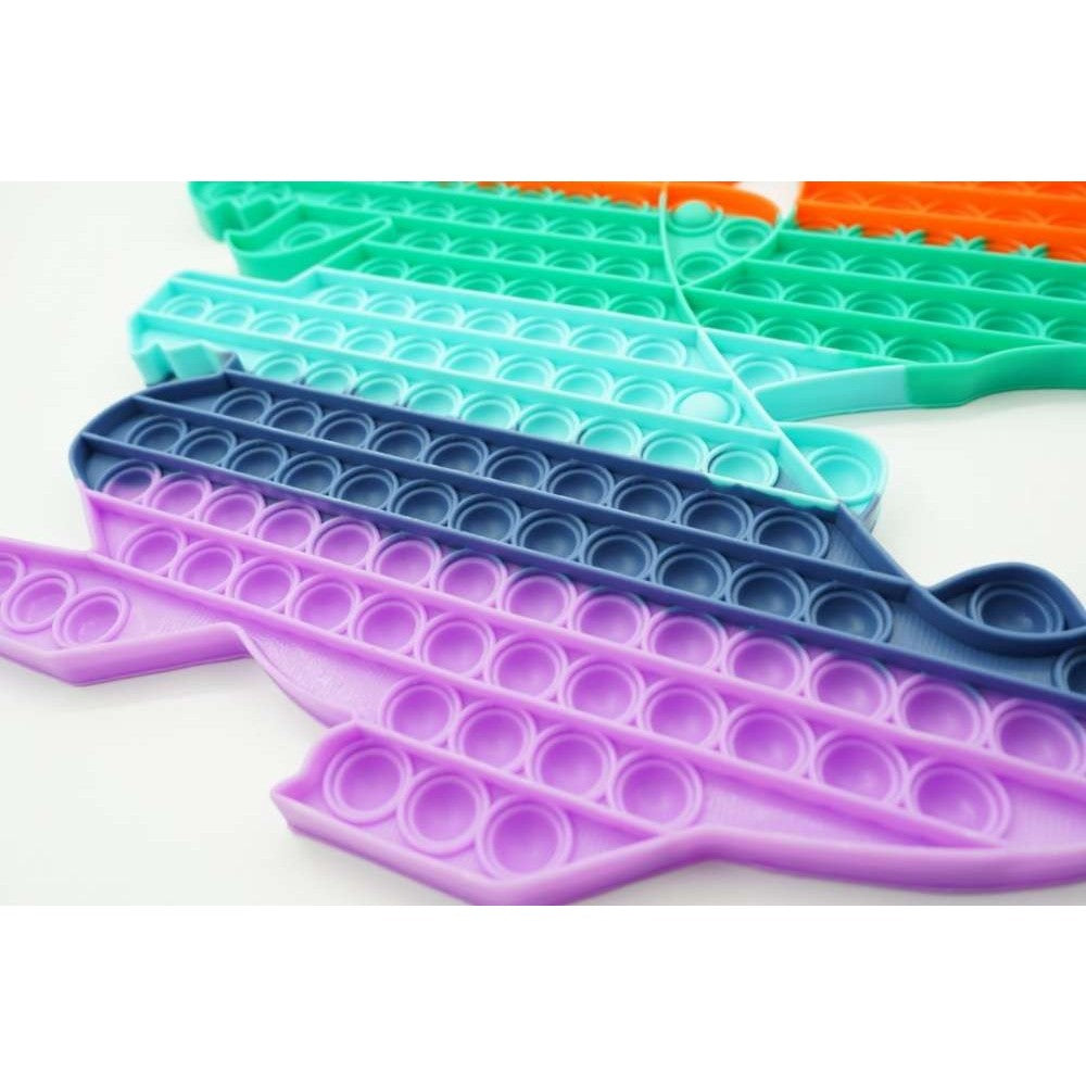 Jucarie antistres din silicon Vivimall, Pop it Now and Flip It ,Dragon ,Multicolor - vivimall.ro