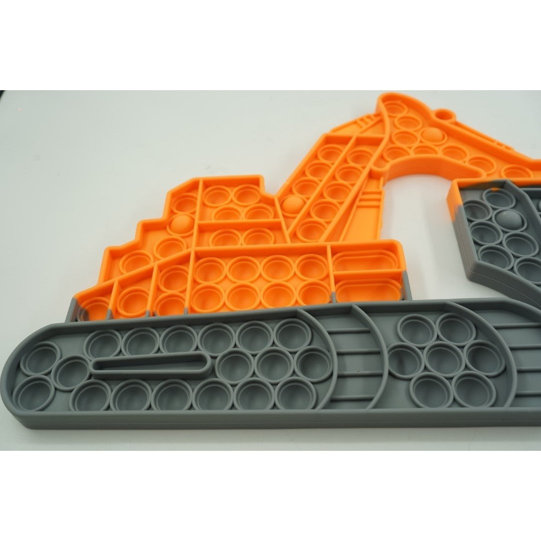 Jucarie antistres din silicon Vivimall, Pop it Now and Flip It ,Excavator ,Multicolor ,Model 2 - vivimall.ro