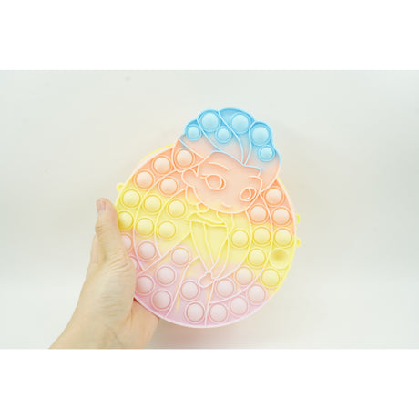 Jucarie antistres din silicon, Flippy, Pop It Now and Flip It, Geanta de umar, Mica printesa, 16 cm, Macarons - vivimall.ro