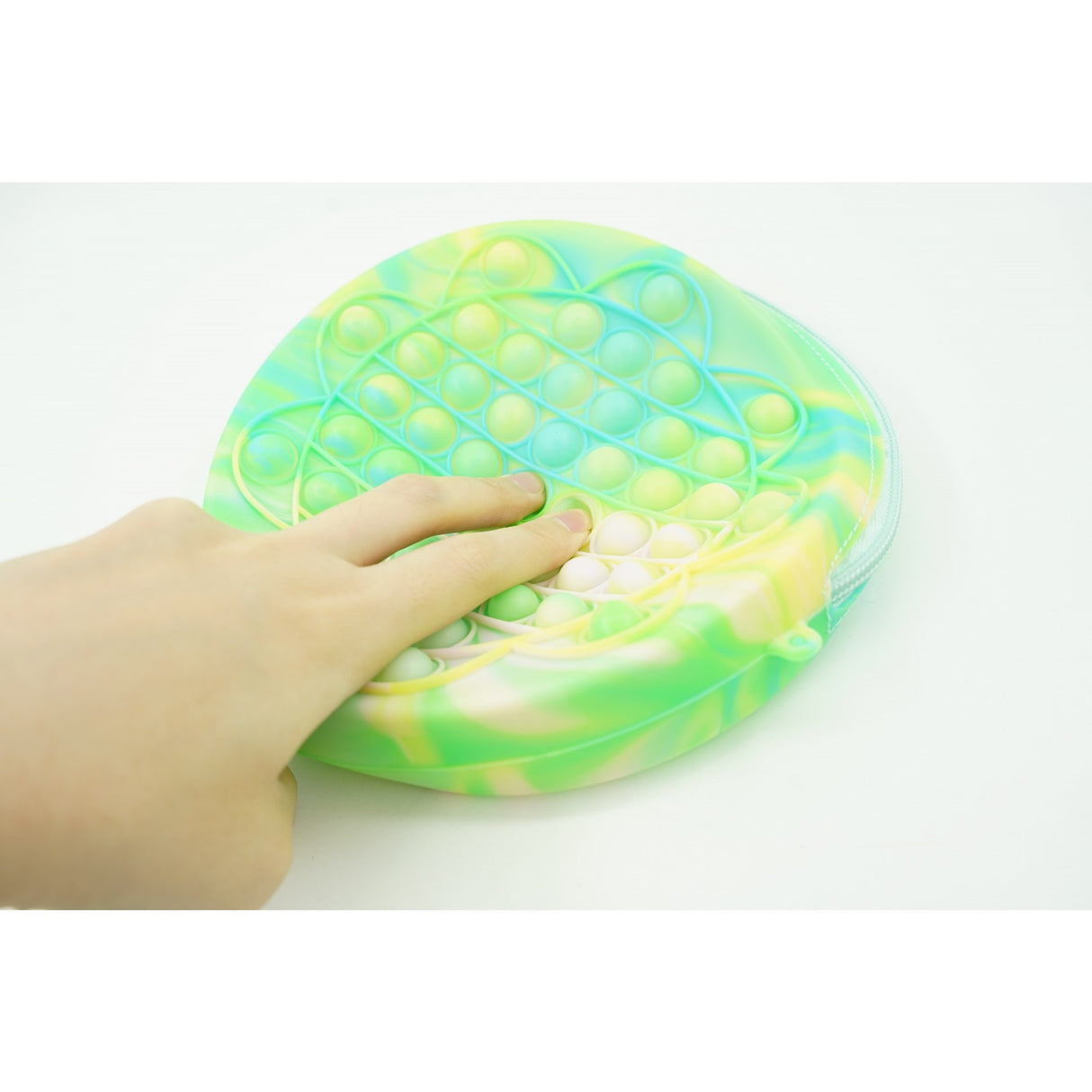 Jucarie antistres din silicon, Flippy, Pop It Now and Flip It, Geanta, Floarea Soarelui, Verde - vivimall.ro