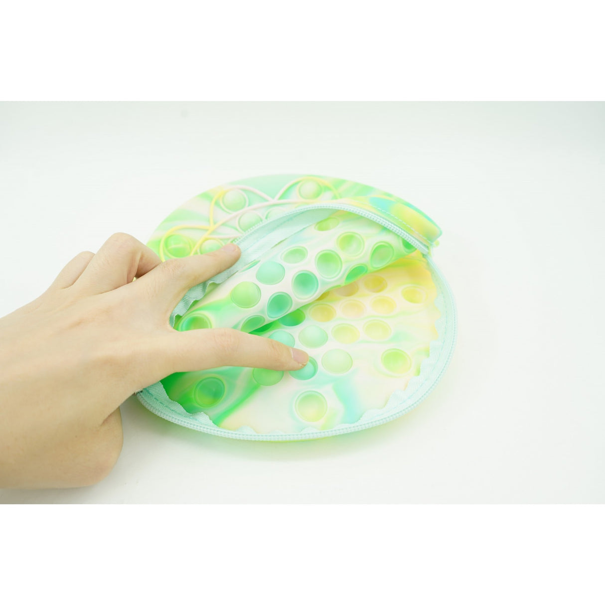 Jucarie antistres din silicon, Flippy, Pop It Now and Flip It, Geanta, Floarea Soarelui, Verde - vivimall.ro