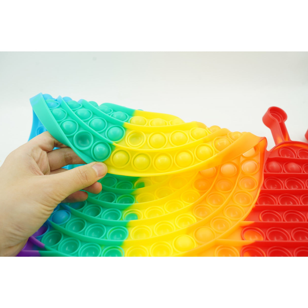 Jucarie antistres din silicon, Flippy, Pop It Now and Flip It, Melc, Multicolor, Model 2 - vivimall.ro