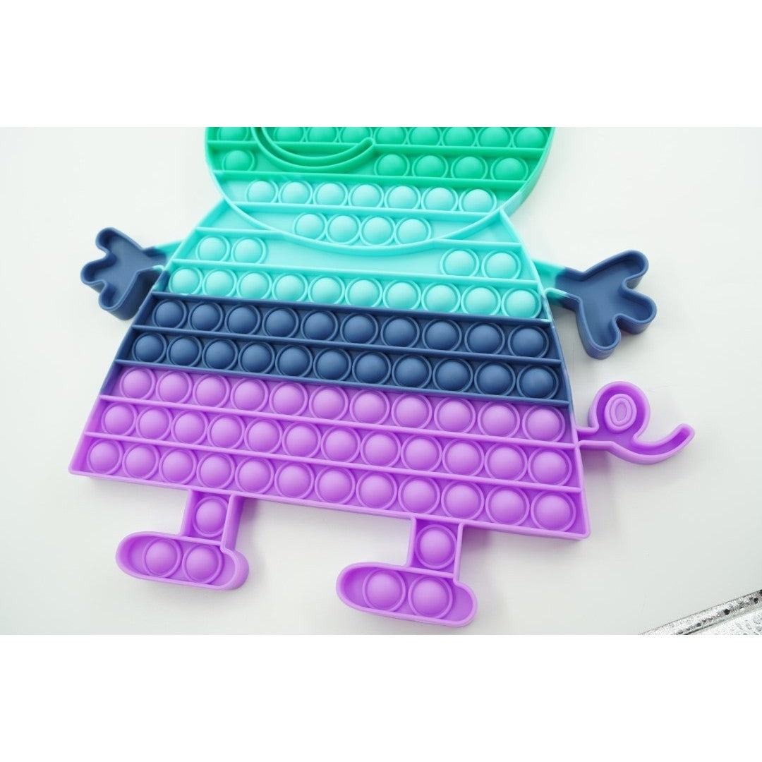 Jucarie antistres din silicon Vivimall, Pop it Now and Flip It ,Porc ,Multicolor - vivimall.ro