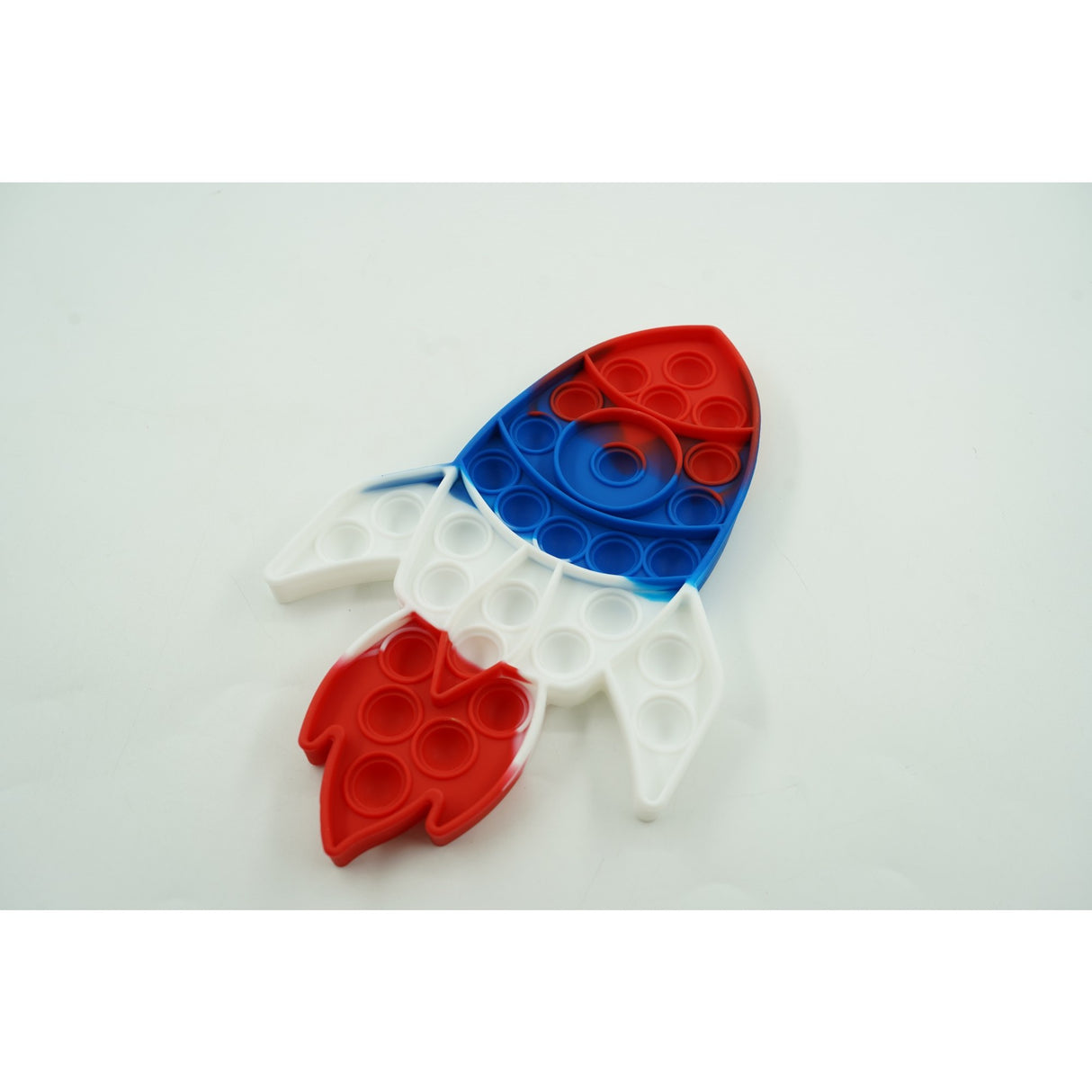 Jucarie antistres din silicon Vivimall, Pop it Now and Flip It ,Racheta ,Multicolor - vivimall.ro