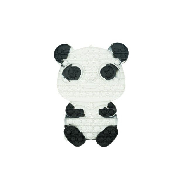 Jucarie antistres din silicon Flippy, Pop it Now and Flip It , Ursulet Panda, Alb/Negru - vivimall.ro