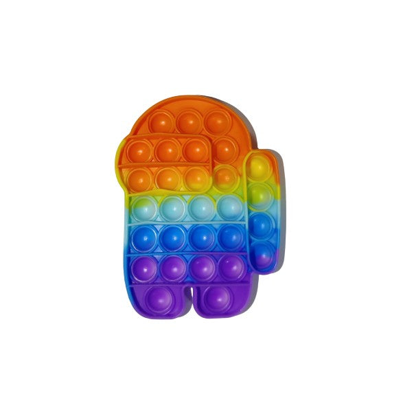 Jucarie antistres din silicon, Pop It Now and Flip It, Among Us, Multicolor, Model 5 - vivimall.ro