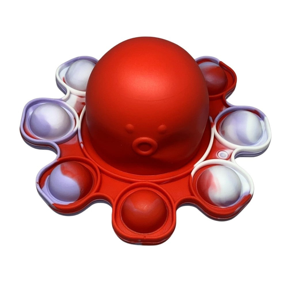 Jucarie antistres din silicon, Pop It Now and Flip It, Caracatita reversibila, 20x10 cm, Model 2, Multicolor - vivimall.ro